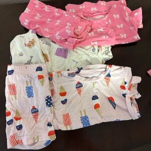 Kids Pink and White Pajama Set